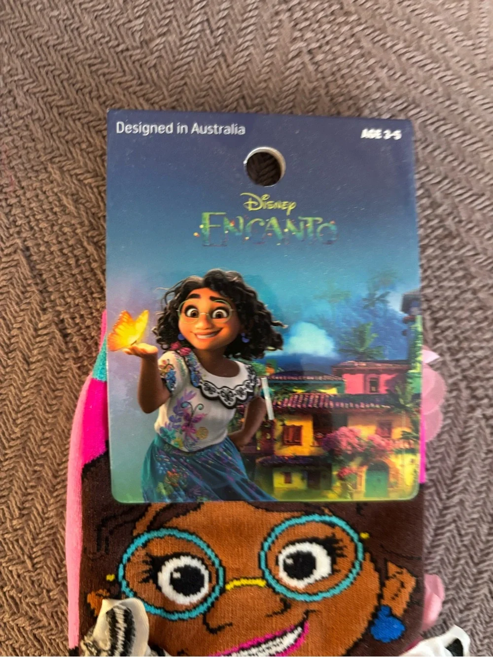 Disney Mirabel Crew Socks - Pink & Teal